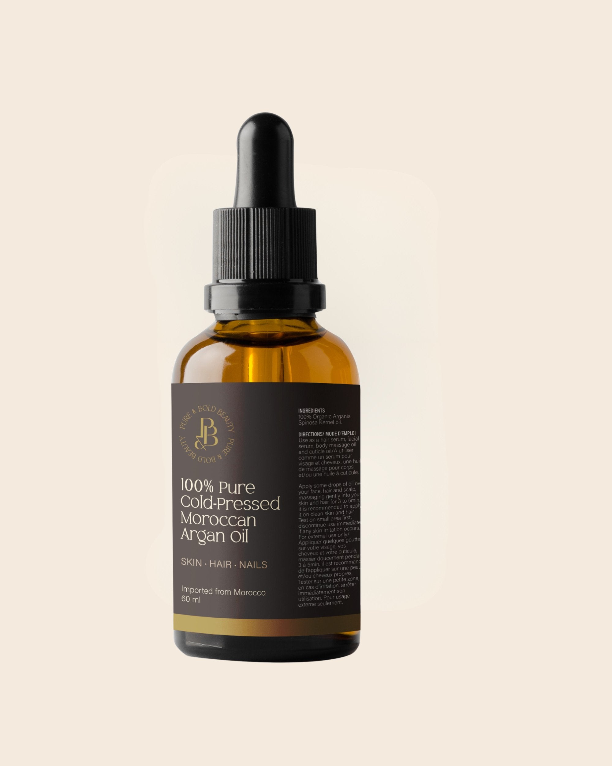 100% Pure Cold-Pressed Moroccan Argan Oil for Hair & Skin | Pure